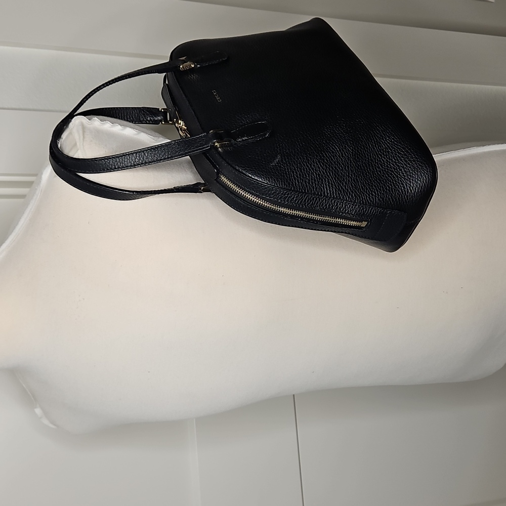 Authentic Gucci Lady Dollar Dome Handbag Satchel Black on Black
